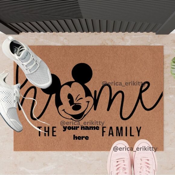 Disney Mickey Mouse Personalized Outdoor Coir Doormat - Picture 2 of 2
